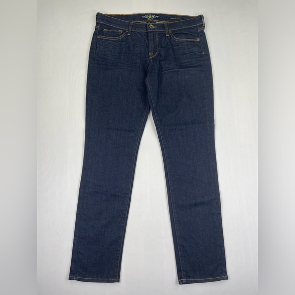 Lucky Brand Jeans Womens 12/31 Charlie Skinny Dark Wash Mid Rise Stretch 34” W - Picture 1 of 11
